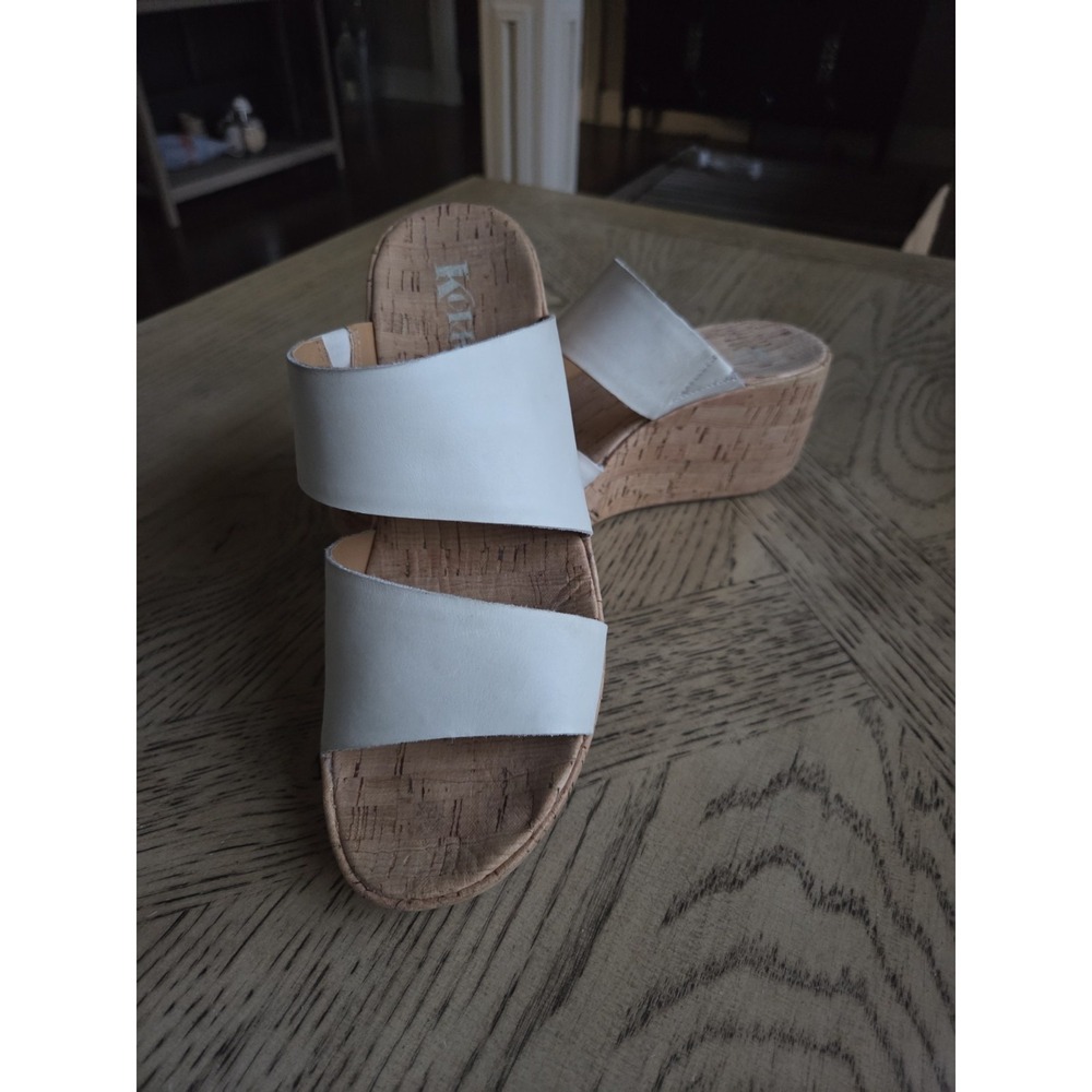 Korks Sandals Womens Size 9 Ease Deltona Wedge Sandals Light Gray Green Strappy - Picture 2 of 12
